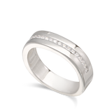 Anillo de Declaración, Plata 925 bañada en rodio, Zirconia cúbica artificial