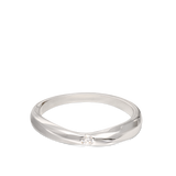 Anillo Delicado, Plata 925 bañada en rodio, Zirconia cúbica artificial
