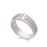 Anillo de Declaración, Plata 925 bañada en rodio, Zirconia cúbica artificial