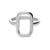 Anillo Delicado, Plata 925 bañada en rodio, Sin piedra