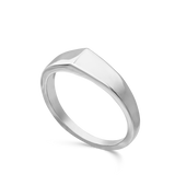 Anillo Delicado, Plata 925 bañada en rodio, Sin piedra