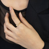 Anillo Delicado, Bañado en oro, Sin piedra