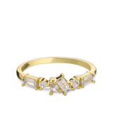 Anillo Delicado, Bañado en oro, Zirconia cúbica artificial