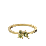 Anillo Delicado, Bañado en oro, Zirconia cúbica artificial