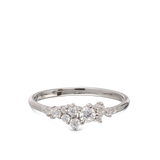 Anillo Delicado, Plata 925 bañada en rodio, Zirconia cúbica artificial