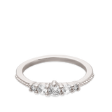 Anillo Delicado, Plata 925 bañada en rodio, Zirconia cúbica artificial