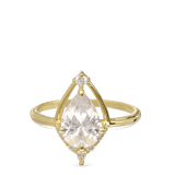Anillo Delicado, Bañado en oro, Zirconia cúbica artificial