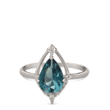 Anillo Delicado, Plata 925 bañada en rodio, Zirconia cúbica artificial
