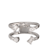 Anillo de Declaración, Plata 925 bañada en rodio, Zirconia cúbica artificial
