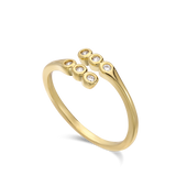 Anillo Delicado, Bañado en oro, Zirconia cúbica artificial