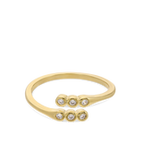 Anillo Delicado, Bañado en oro, Zirconia cúbica artificial