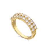 Anillo Delicado, Bañado en oro, Zirconia cúbica artificial