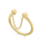 Anillo Delicado, Bañado en oro, Sin piedra