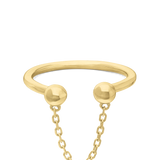 Anillo Delicado, Bañado en oro, Sin piedra