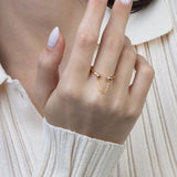 Anillo Delicado, Bañado en oro, Sin piedra