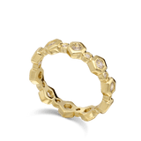 Anillo Delicado, Bañado en oro, Zirconia cúbica artificial