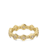 Anillo Delicado, Bañado en oro, Zirconia cúbica artificial