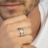 anillo de hombre, Acero inoxidable, Sin piedra