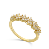 Anillo Delicado, Bañado en oro, Zirconia cúbica artificial