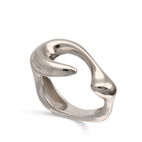 Anillo Delicado, Plata 925 bañada en rodio, Sin piedra
