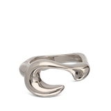 Anillo Delicado, Plata 925 bañada en rodio, Sin piedra