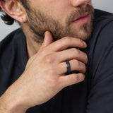 anillo de hombre, Acero inoxidable, Sin piedra