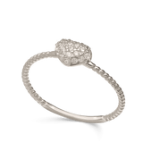 Anillo Delicado, Plata 925 bañada en rodio, Zirconia cúbica artificial