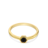 Anillo Delicado, Bañado en oro, Zirconia cúbica artificial