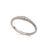 Anillo Delicado, Plata 925 bañada en rodio, Sin piedra