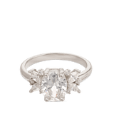 Anillo Delicado, Plata 925 bañada en rodio, Zirconia cúbica artificial