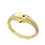 Anillo Delicado, Bañado en oro, Zirconia cúbica artificial