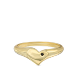 Anillo Delicado, Bañado en oro, Zirconia cúbica artificial