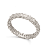 Anillo Delicado, Plata 925 bañada en rodio, Zirconia cúbica artificial