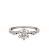 Anillo Delicado, Plata 925 bañada en rodio, Zirconia cúbica artificial