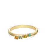 Anillo Delicado, Bañado en oro, Zirconia cúbica artificial