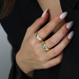 Anillo Delicado, Bañado en oro, Sin piedra