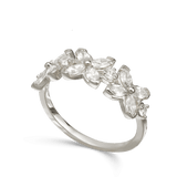 Anillo Delicado, Plata 925 bañada en rodio, Zirconia cúbica artificial