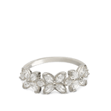 Anillo Delicado, Plata 925 bañada en rodio, Zirconia cúbica artificial