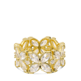 Anillo de Declaración, Bañado en oro, Zirconia cúbica artificial