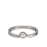 Anillo Delicado, Plata 925 bañada en rodio, Zirconia cúbica artificial