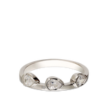 Anillo Delicado, Plata 925 bañada en rodio, Zirconia cúbica artificial