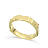 Anillo Delicado, Bañado en oro, Zirconia cúbica artificial