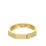 Anillo Delicado, Bañado en oro, Zirconia cúbica artificial