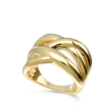 Anillo Delicado, Bañado en oro, Sin piedra