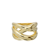 Anillo Delicado, Bañado en oro, Sin piedra