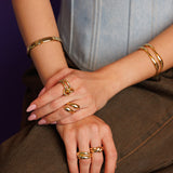 Anillo Delicado, Bañado en oro, Sin piedra