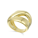 Anillo de Declaración, Bañado en oro, Sin piedra