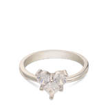 Anillo Delicado, Plata 925 bañada en rodio, Zirconia cúbica artificial