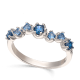 Anillo Delicado, Plata 925 bañada en rodio, Zirconia cúbica artificial