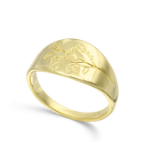 Anillo Delicado, Bañado en oro, Sin piedra